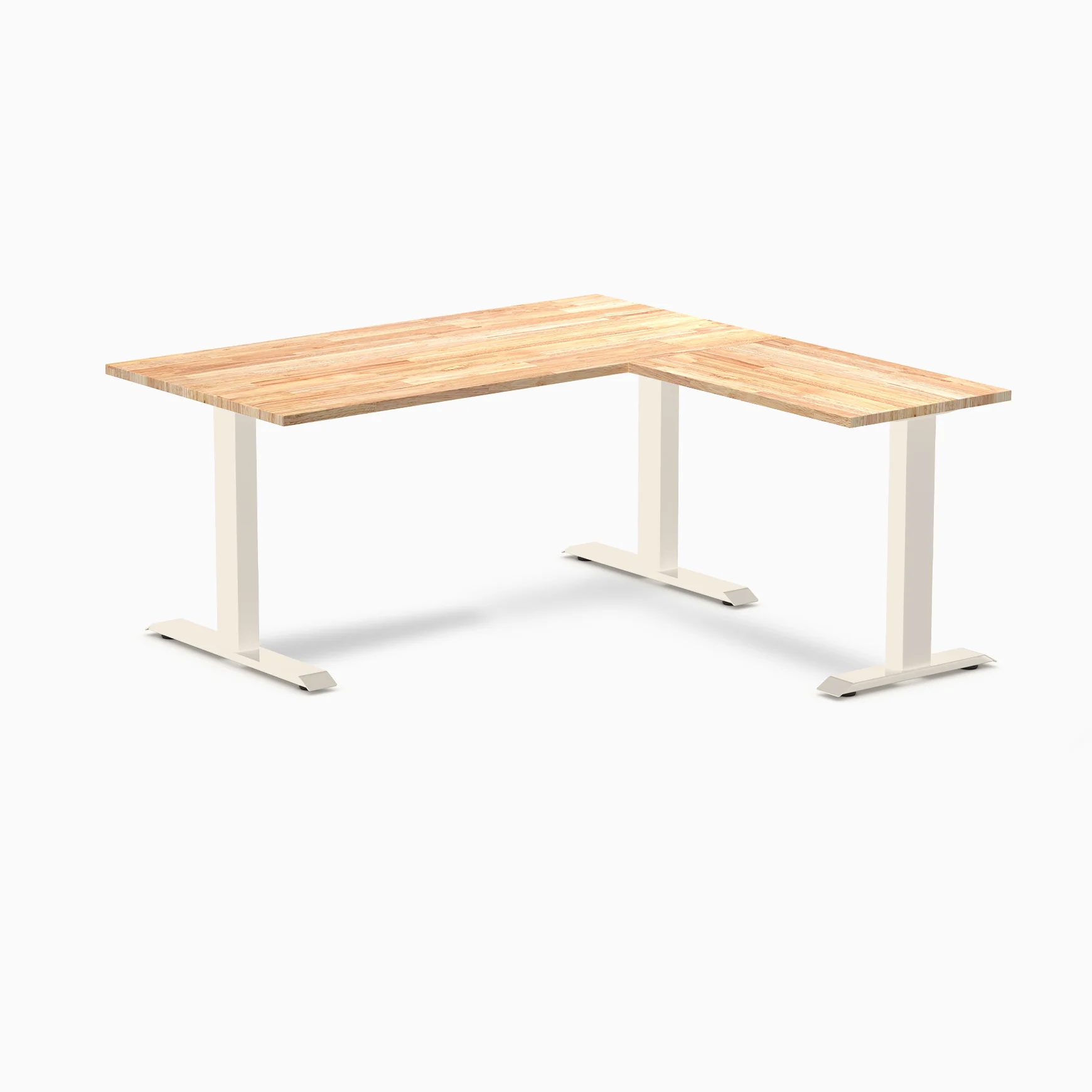 Desky Zero Rubberwood L-Shape Office Desk - Image 46