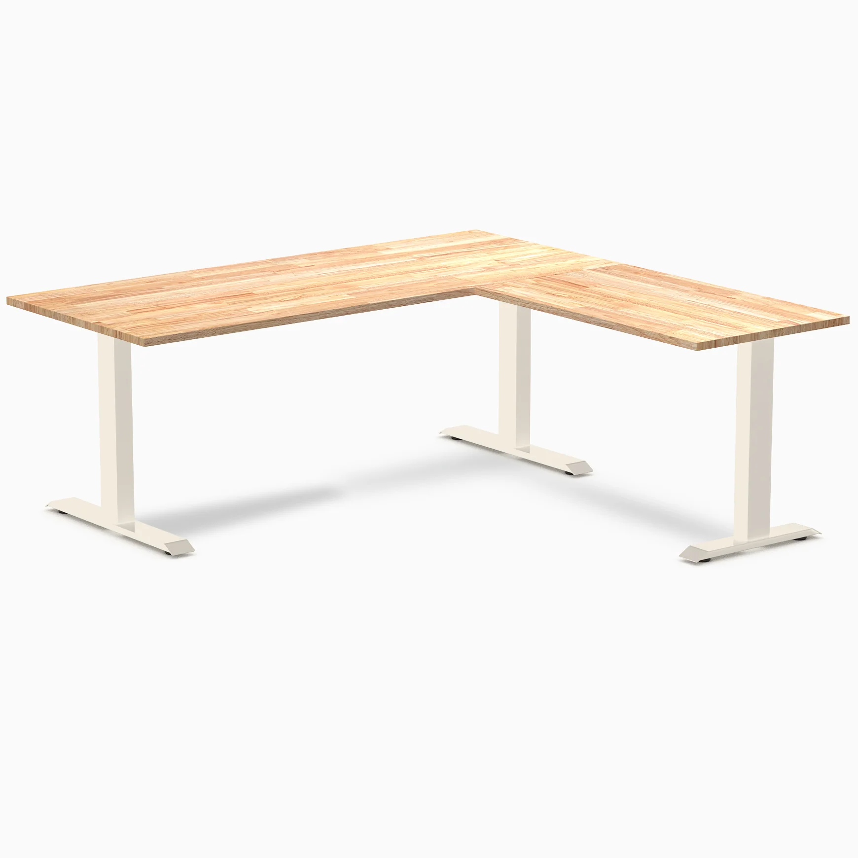 Desky Zero Rubberwood L-Shape Office Desk - Image 47